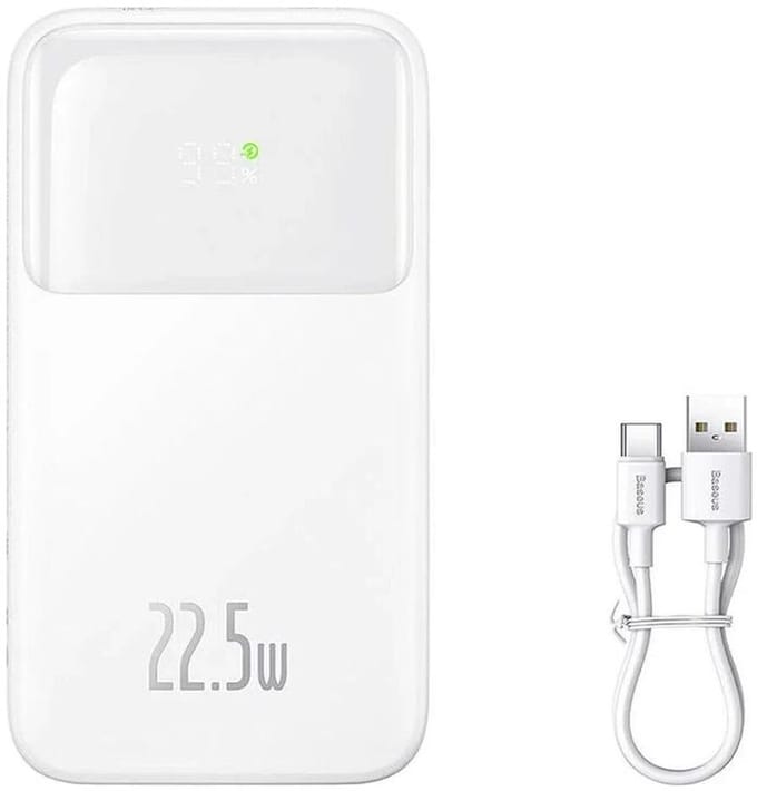 Baseus Comet 10.000 mAh Fast Charge Powerbank 22.5W met Display Wit
