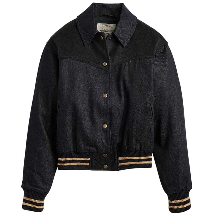 Levi's Dames Lennox Snap-Front Varsity Jacket (Blauw)