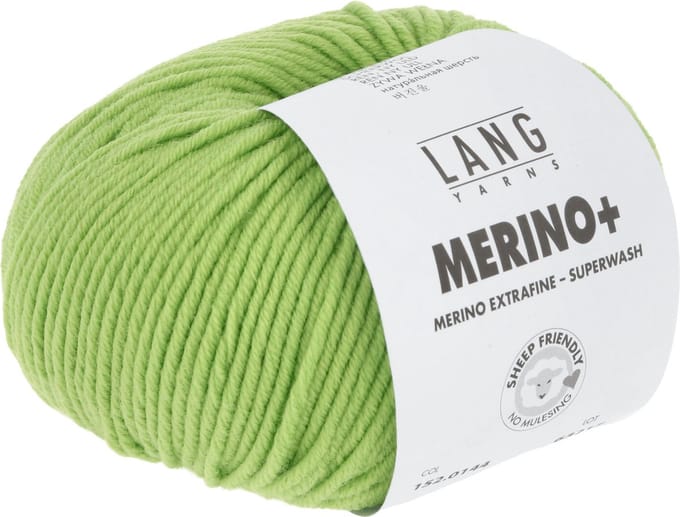 Lang Yarns Merino Plus - 144 lime - Merinowol Garen