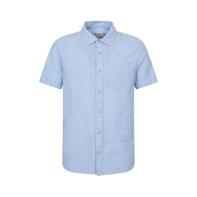 Mountain Warehouse Heren Lowe Linnen Overhemd (Blauw)