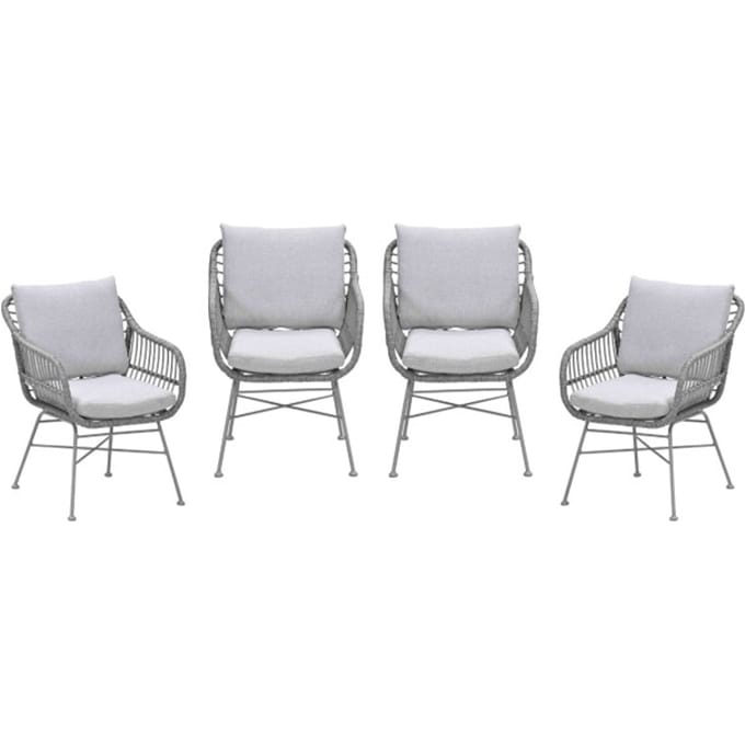 Garden Impressions Margriet tuinstoelen set van 4 taupe