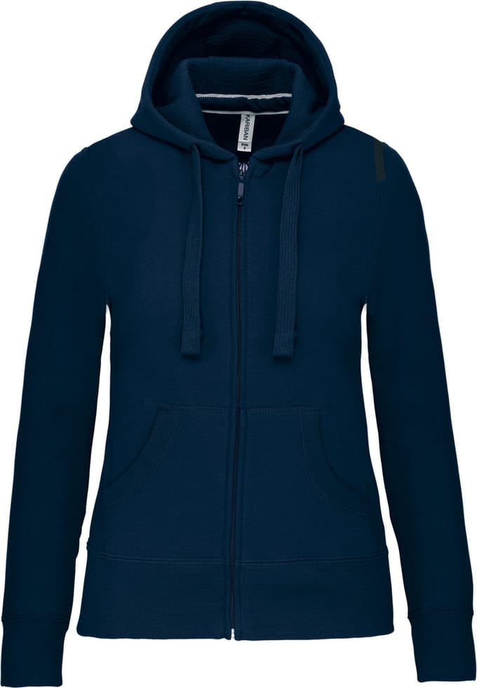 Kariban Damessweater met rits en capuchon K464 - Navy - M
