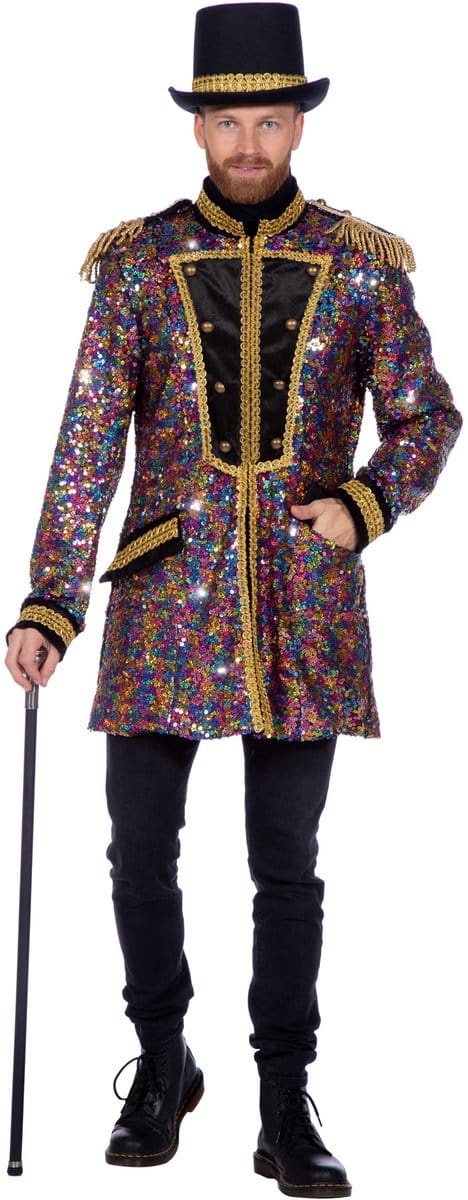 Carnavalsjas Pailletten Deluxe Heer Multicolour - Maat S-48