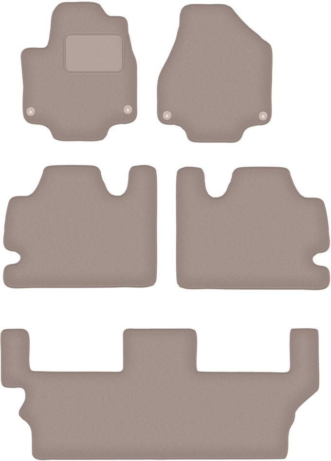 Wielganizator WLG-CARLUX Serie - Auto Veloursmatten - Chrysler Pacifica II - Beige - 2017