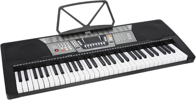Draagbaar Elektronisch Keyboard 61 Toetsen Inclusief Standaard en Adapter voor Beginners