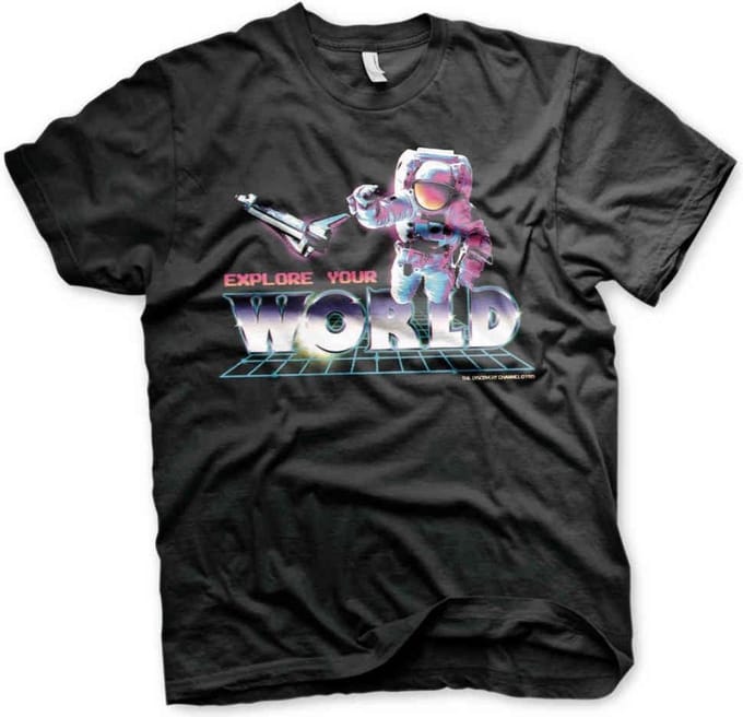 Discovery Channel Heren Tshirt -M- Explore Your World Zwart