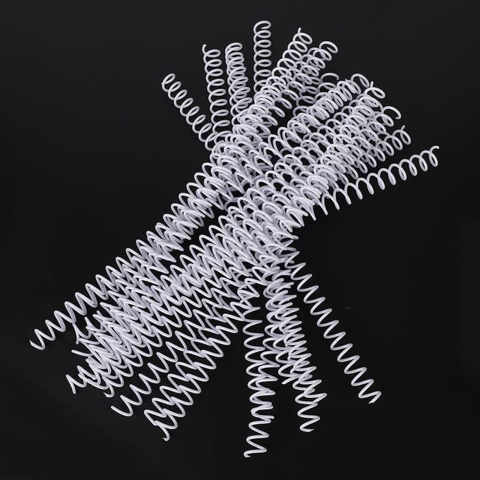 20 stuks 30-gaats losblad plastic bindringen spiraalringen voor A4-papier 11 mm wit wit