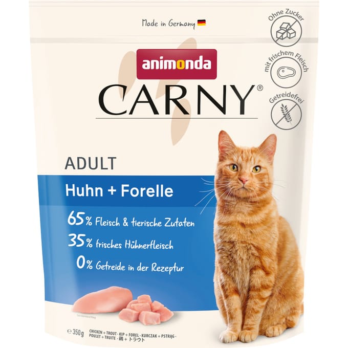 350g animonda Carny Adult Huhn + Forelle Katzenfutter trocken
