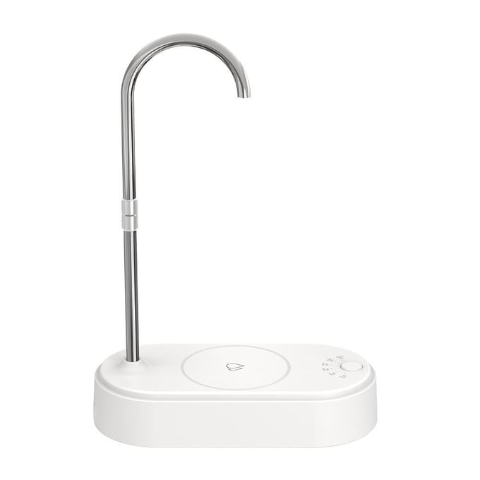 Waterflesdispenser voor op het bureau, waterflespomp voor op het aanrecht voor 5 gallons USB-oplaadwater wit