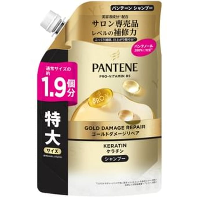 PANTENE Japan - Gold Damage Repair Shampoo Refill Jumbo 500g