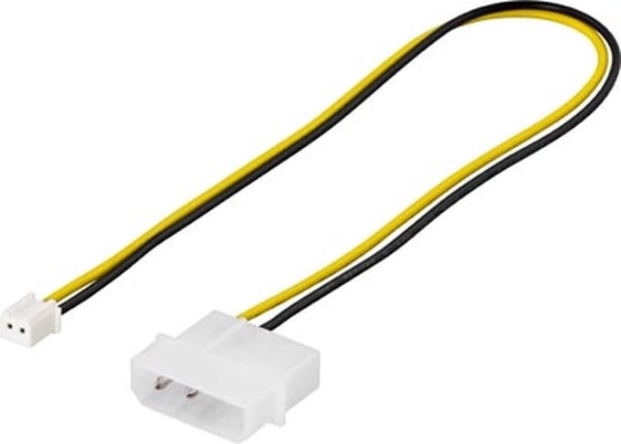 Deltaco SSI-24 4-pin 2-pin Zwart, Wit, Geel kabeladapter/verloopstukje