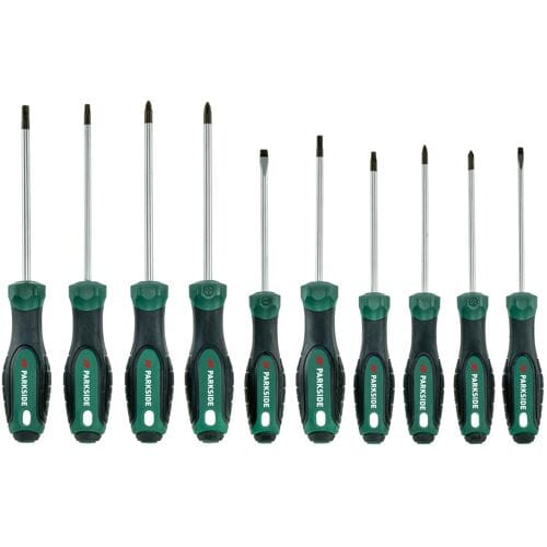 PARKSIDE Schroevendraaierset - magnetisch met antislip (Schroevendraaierset 10-delig)