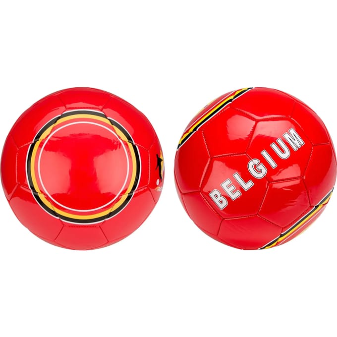 Avento Voetbal Glossy - Euro Triumph - Rood/Geel - België - Maat 5 -⌀ ca. 22 cm