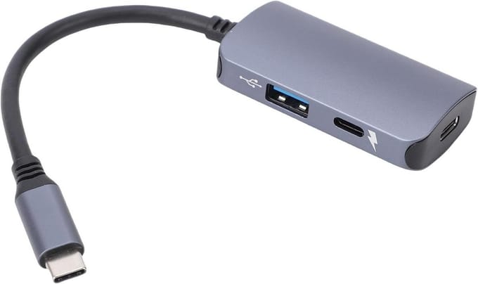 USB-C AR-bril Adapter - Video Converter - AR Ervaringen - 4K 60Hz Uitvoer - PD 65W - Grijs