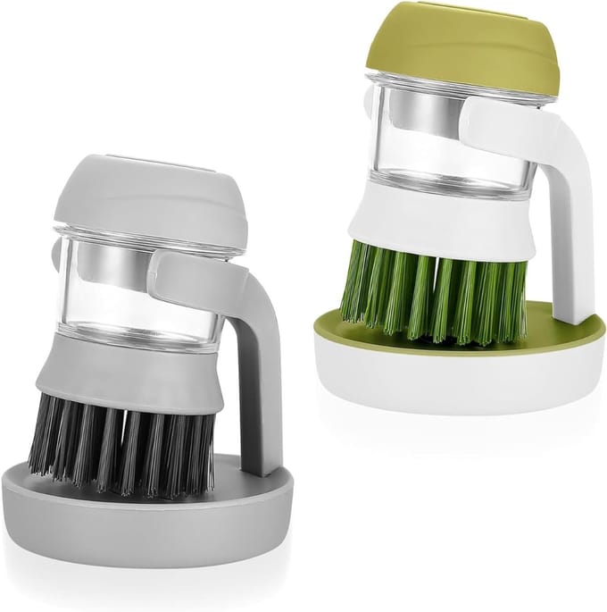 MRKK®Afwasborstel Met Zeepdispenser - Keukenborstel - Afwasborstel