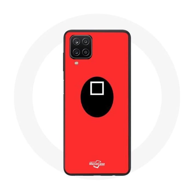Samsung Galaxy A12 hoesje Squid Game masker soldaat Vierkant