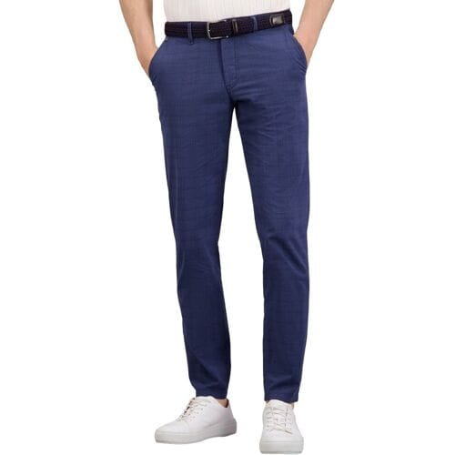 Gardeur Broek Modern Benito Subtle Check Marine / male