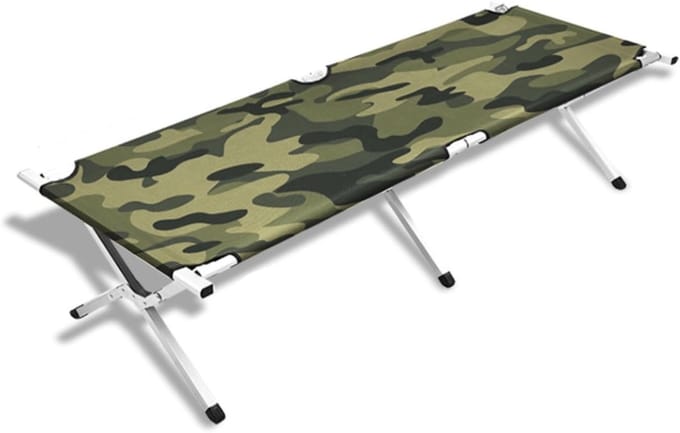 Opklapbed - Draagbaar Bed - Kamperen Reizen - Ruimtebesparend Ontwerp - 190x62x42CM