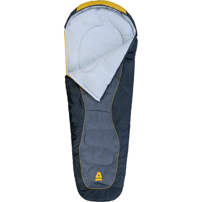 Abbey Camp Slaapzak - Mummie Model - Grijs - 220 x 80 cm - Tochtrand