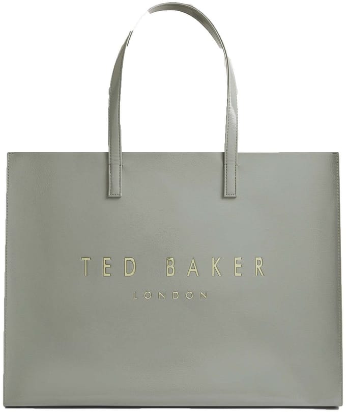 Ted Baker shopper Crikon Crinkle Extra Large Icon Bag Grey Lichtgroen