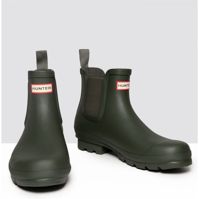 Hunter - Men's Original Chelsea Boots Dark Olive - Maat 43