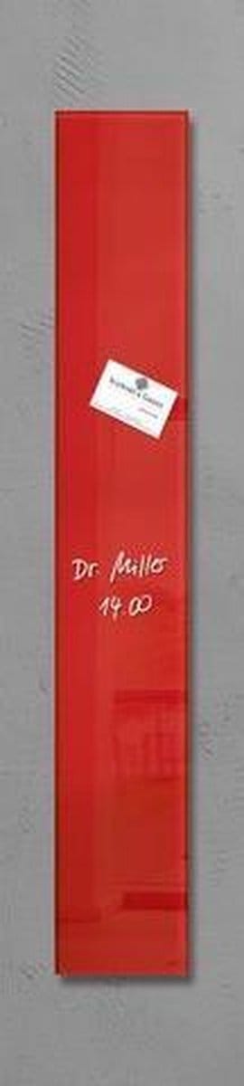 Sigel glasmagneetbord - Artverum - 12x78cm - rood - SI-GL104
