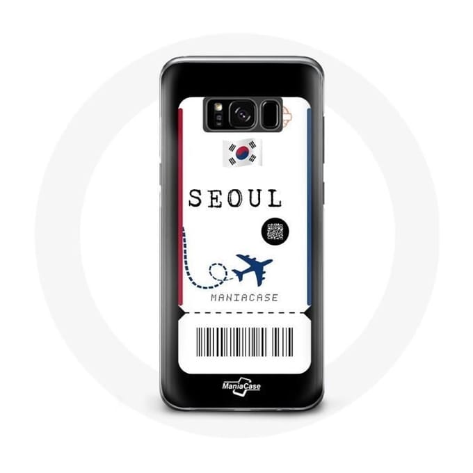 Coque pour Samsung Galaxy S8 Billet d'avion Seoul Corée du Sud