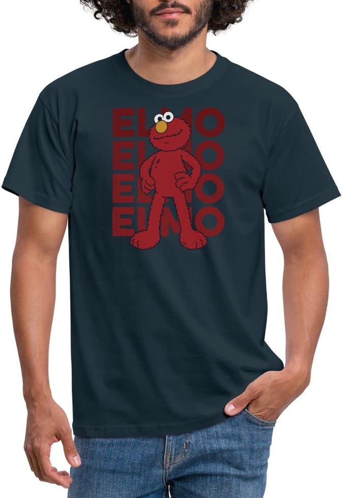 Sesamstraat Elmo Pose T-Shirt Heren