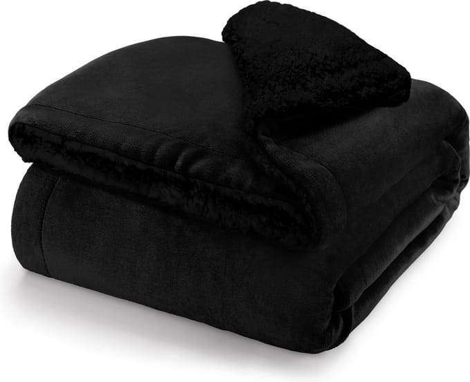 Blumtal Fleece Deken - Sherpa - 150x200 - Zwart