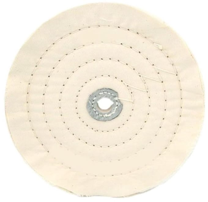 Polijstwiel Katoen - Polijsschijf Buffer - Metaal Hout Afwerken - Zachte Gegolfde Rand - 8 inch - Wit