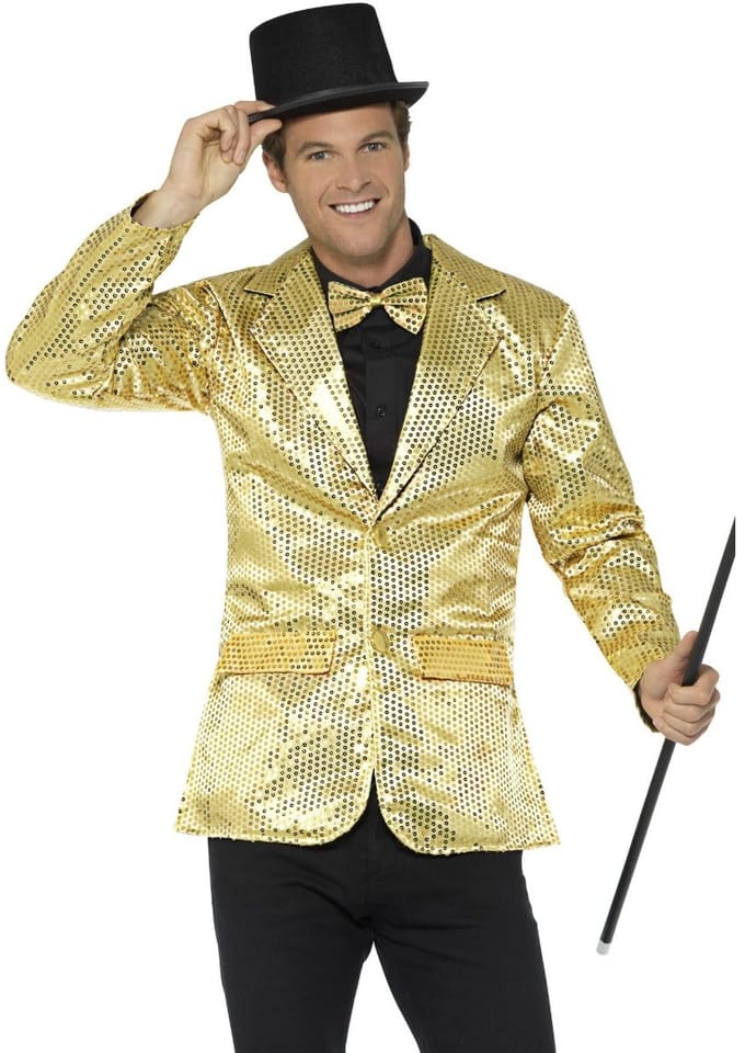 Colbert goud pailletten - Maat L