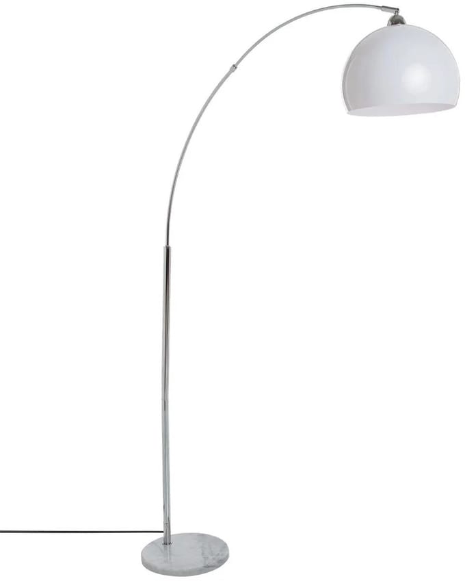 Atmosphera staande Booglamp Luzano - metaal - wit - H185 cm - Designlamp - Vloerlamp