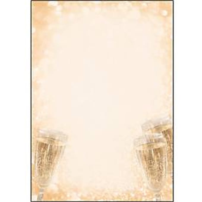 Briefpapier Sigel Champagne, A4, 90 g/m², opdruk van champagneglas, 100 vellen
