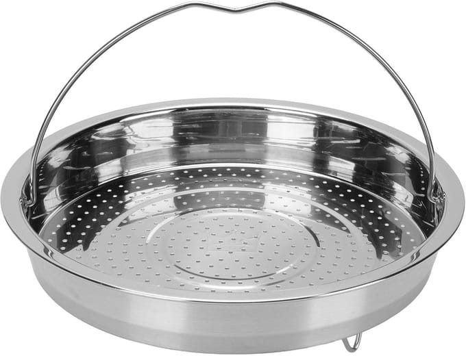 Stoommand - Groentestomer - Gezond Koken - Opvouwbare Handgreep - Middelgroot - Zilver