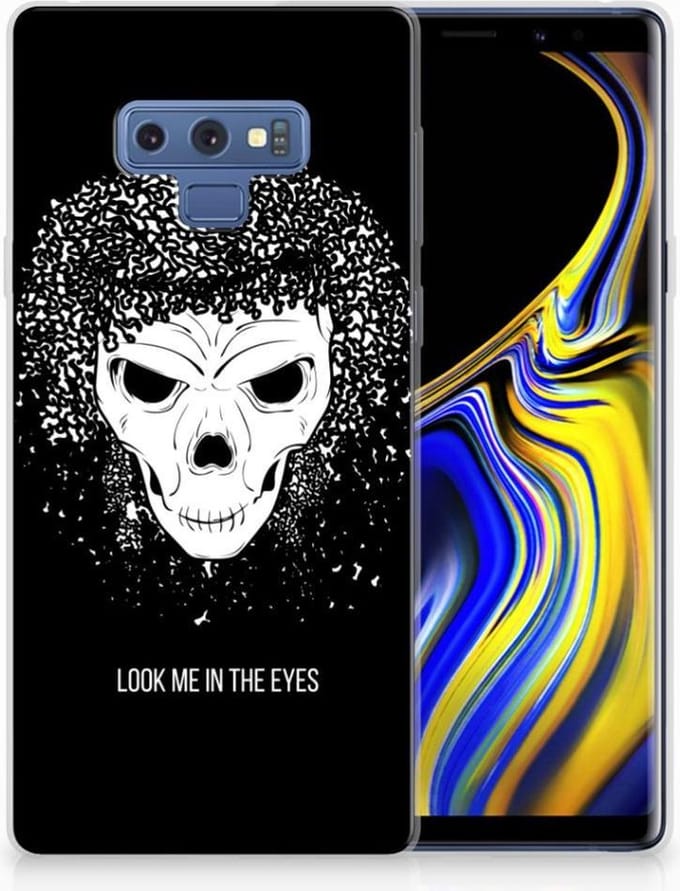 Silicone Back Case Samsung Galaxy Note 9 Skull Hair
