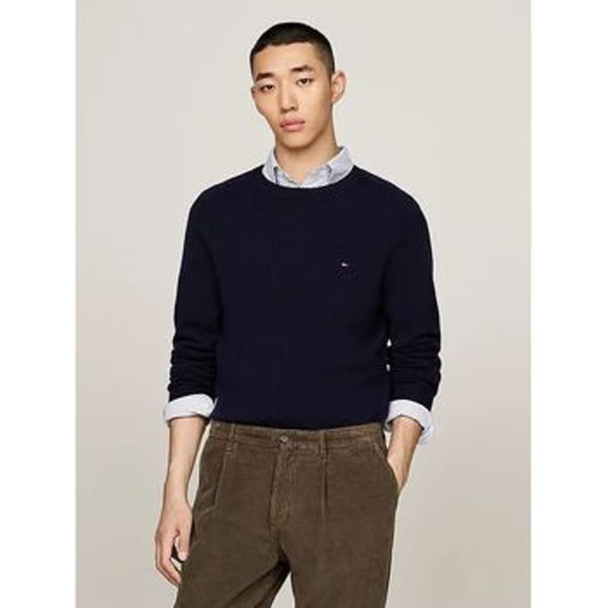 Regular fit pullover van lamswolmix
