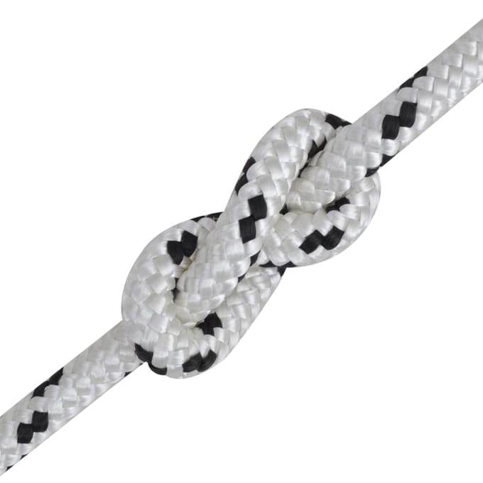 vidaXL - Boottouw - gevlochten - 6 - mm - 500 - m - polyester - wit