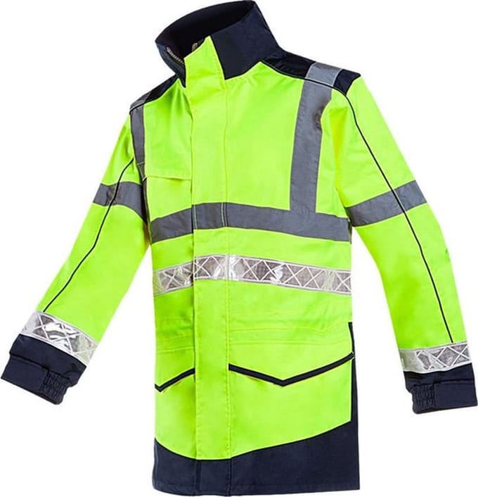 Sioen Beschermjas Corroy Fluorgeel - Maat 2XL
