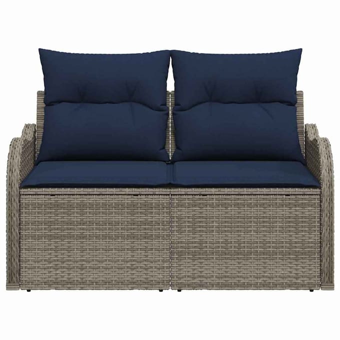 vidaXL - Tuin - Sofa - met - kussen - met - opslag - 121 - x - 62 - x - 69 - cm - poly - rattan