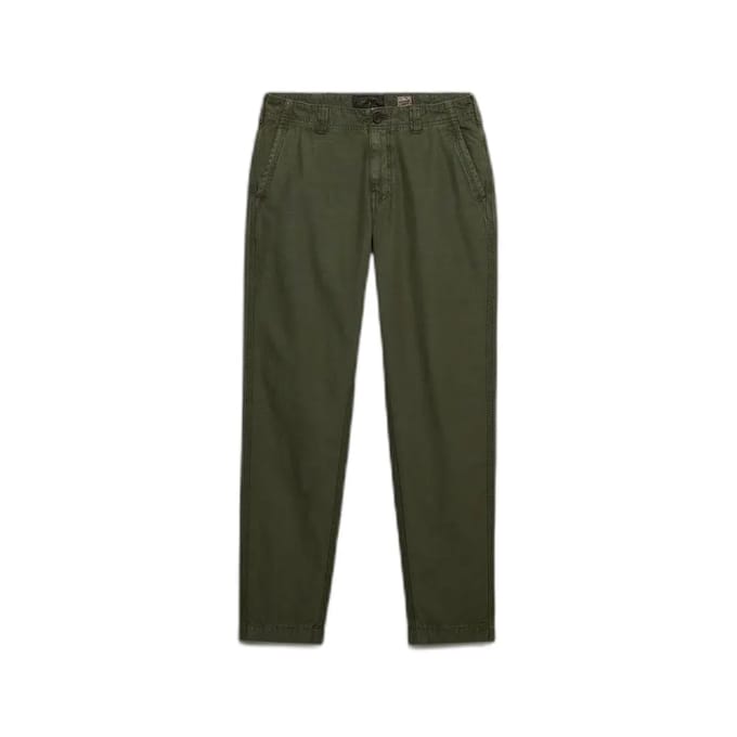 Superdry Tapered Washed Chino Broek Groen 34 / 32 Man