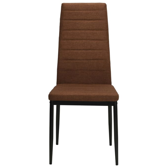 vidaXL - Eetkamerstoelen - 6 - st - stof - bruin