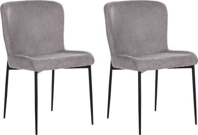 ADA - Eetkamerstoel set van 2 - Donkergrijs - Polyester