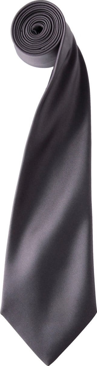 Stropdas Heren One Size Premier Dark Grey 100% Polyester