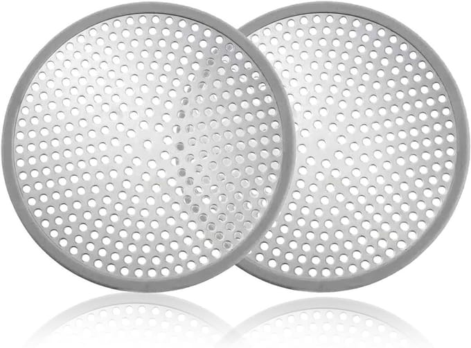 Douche Haarvanger Set van 2, RVS Afvoerfilter voor Douche, 12cm Diameter, Ideaal voor Badkamer en Keuken