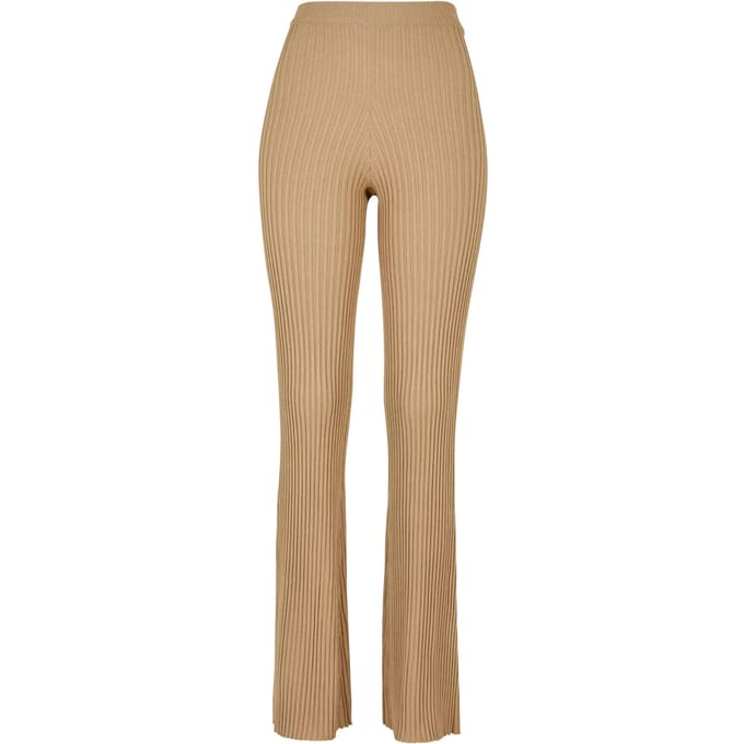 Urban Classics - Flared Rib Knit Legging - XL - Beige