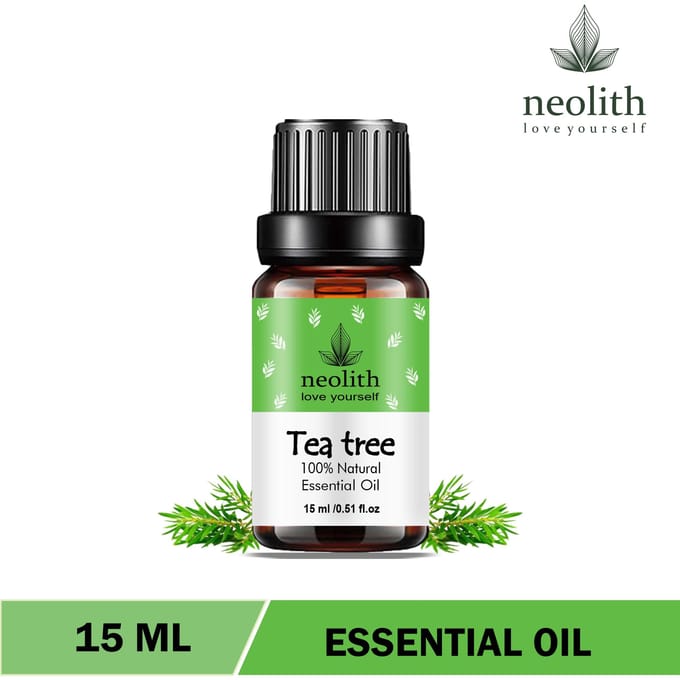 Neolith Australian Tea Tree etherische olie, 100% NATUURLIJK & PURE, 15ML, VOOR ACNE, GEZICHT, HUID & HAAR 15 ML thee groene kleur