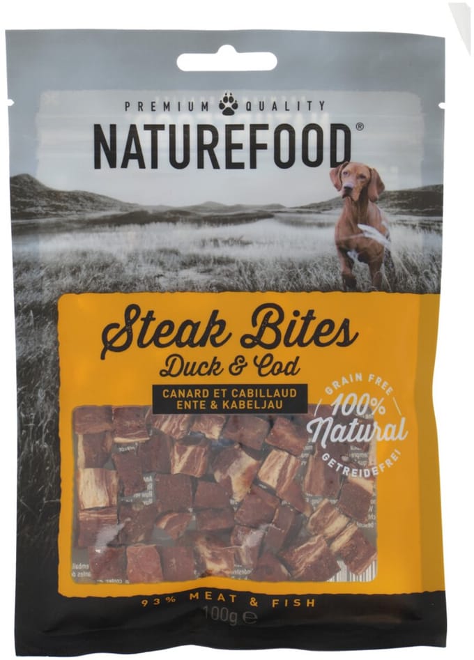 Rosewood Naturefood Steak Bites Eend & Koolvis - 100 gr