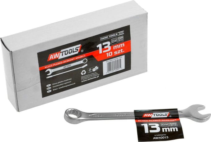 Awtools AW40113 - Ringsteeksleutelset - Chroom-vanadiumstaal - 10 delig - 72 tanden