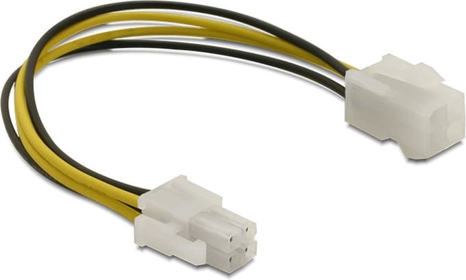 ATX12V P4 (m) - ATX12V P4 (v) voeding verlengkabel - 0,15 meter