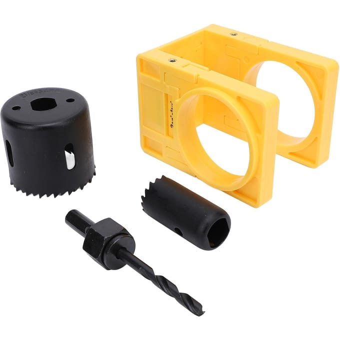 Kit d'installation de serrure de porte avec gabarit de guidage réglable, serrure à bille, scie cloche et axe pour yellow